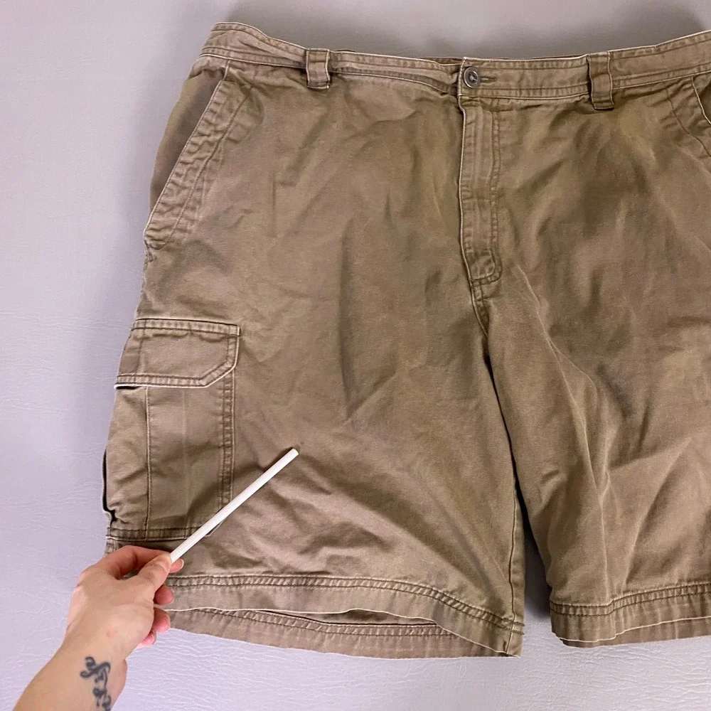 Columbia Cargo Shorts Men's Size 42w 10i Brown Omni-Shade Cotton Hiking Outdoor*